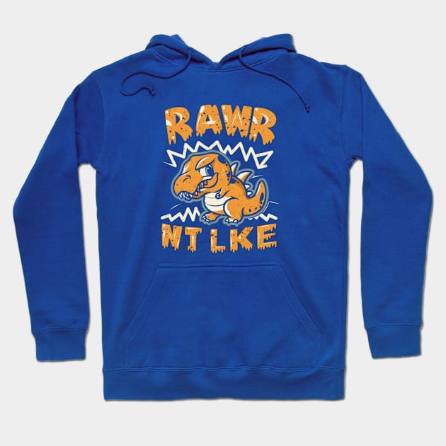 T rex Rawr Hoodie by Ridzdesign